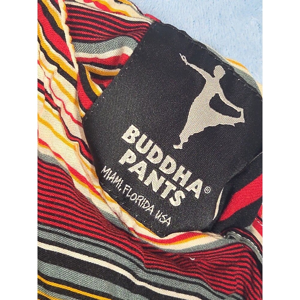 BUDDHA PANTS SAVANNAH STRIPE DROP CROTCH HAREM PANTS sz S YOGA TRAVEL LIFESTYLE - Picture 7 of 9